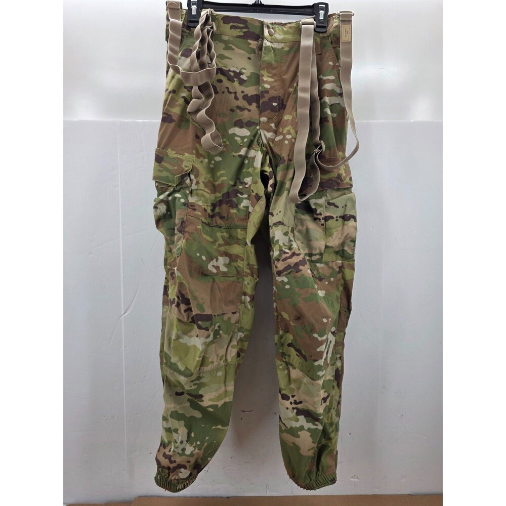 Military Soft Shell Cold Weather Trousers Mens SML Long Multicam Camo Suspenders